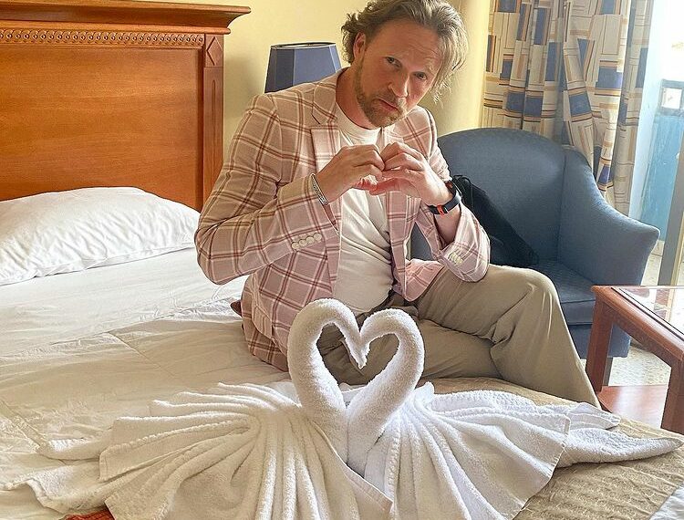 Daniel at hotel room