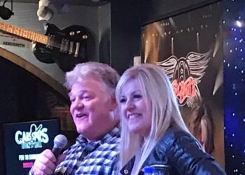 Laura and Dan on the stage