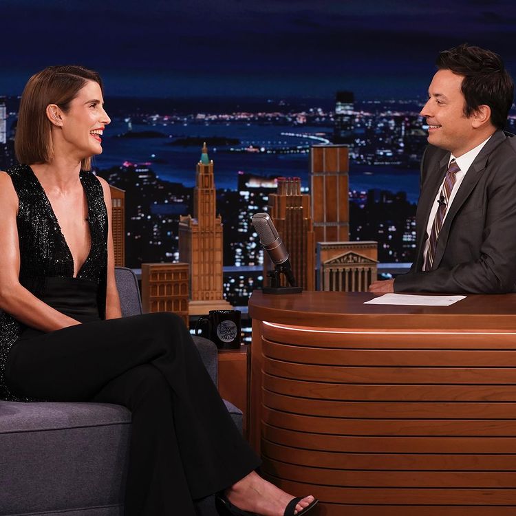 Cobie with Jimmy Fallon