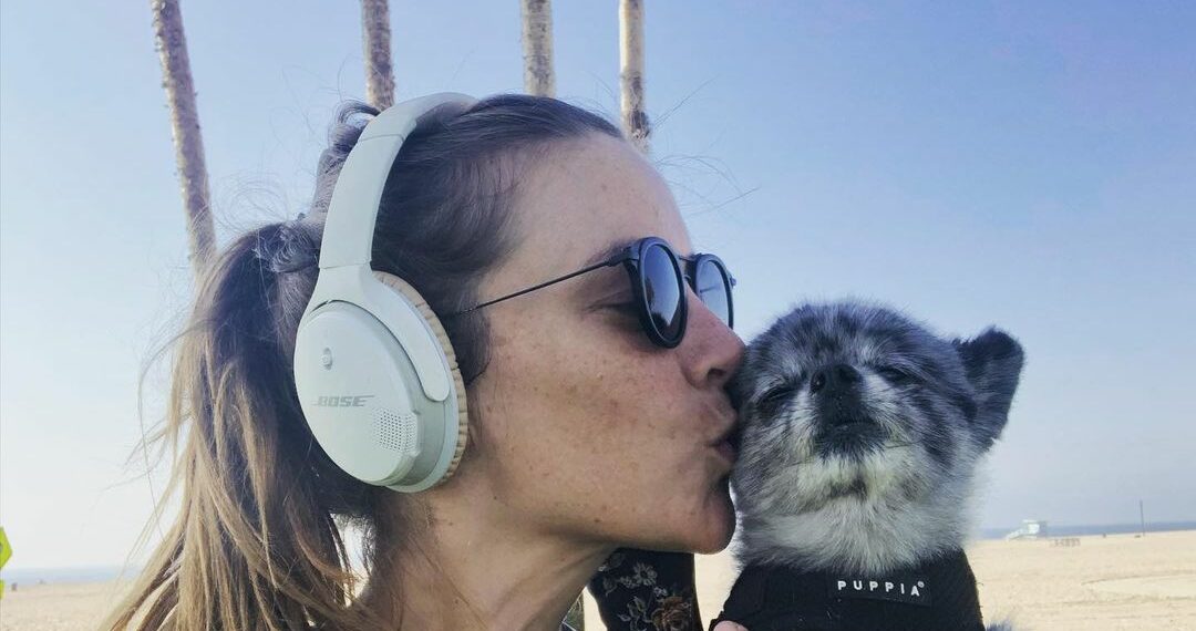 Jessica Stroup with her dog