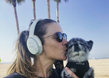 Jessica Stroup with her dog