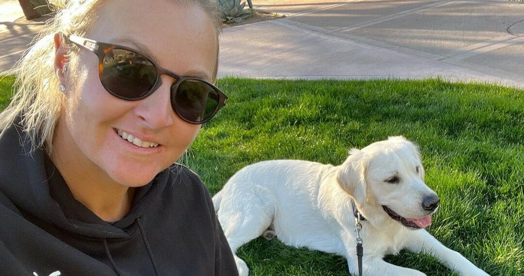 Anna Nordqvist with dog