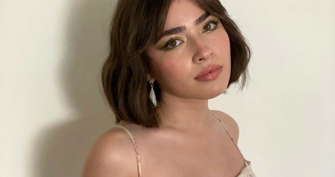 Melissa Collazo in Pastel gown