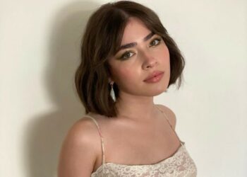 Melissa Collazo in Pastel gown