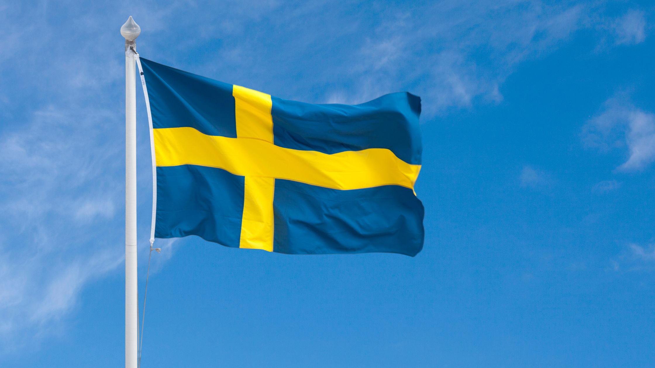 A waving Flag of Sweden