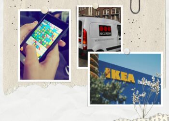 Collage of some of the biggest companies in Sweden.