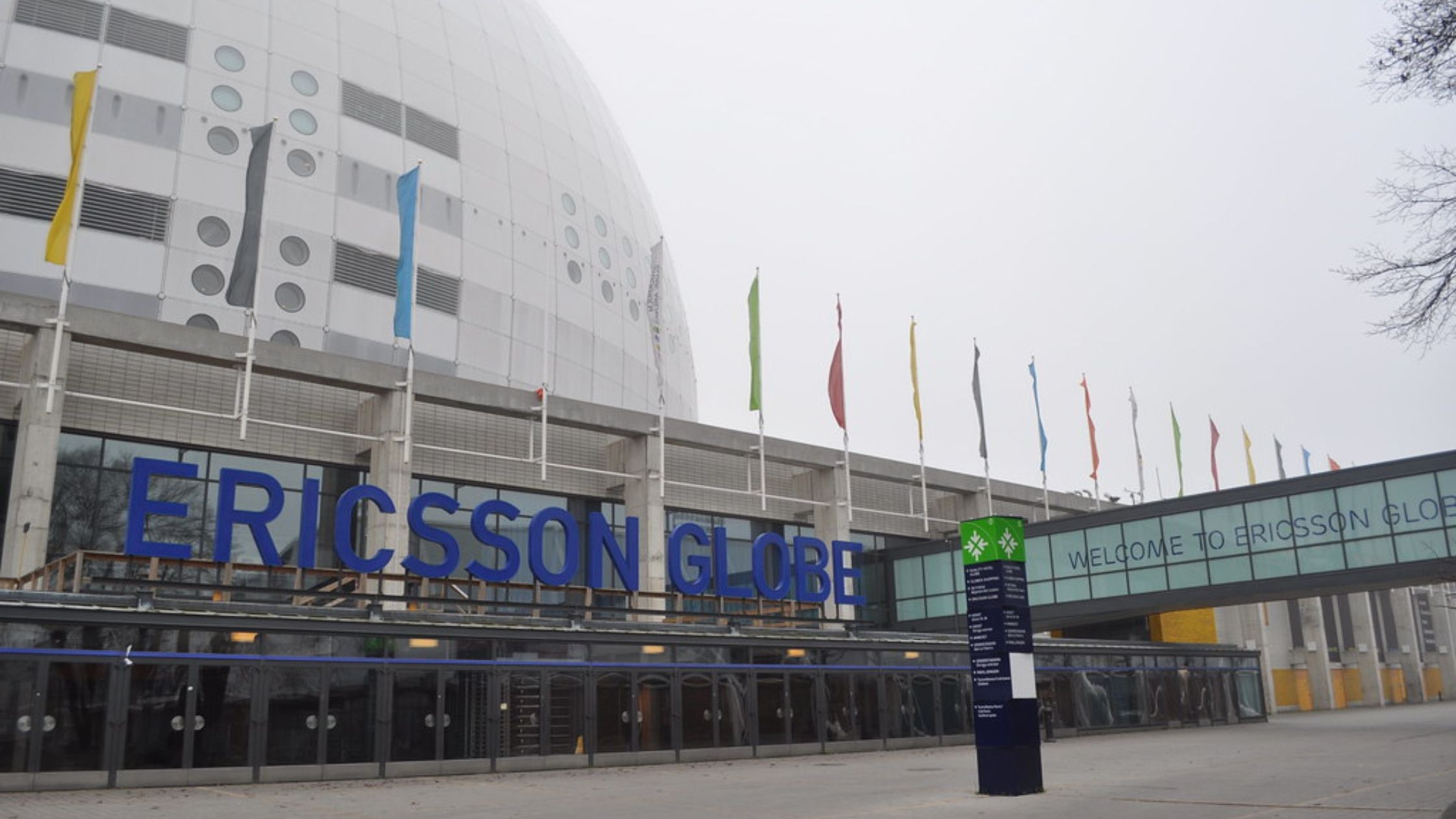 An outside view of the Ericsson Globe office