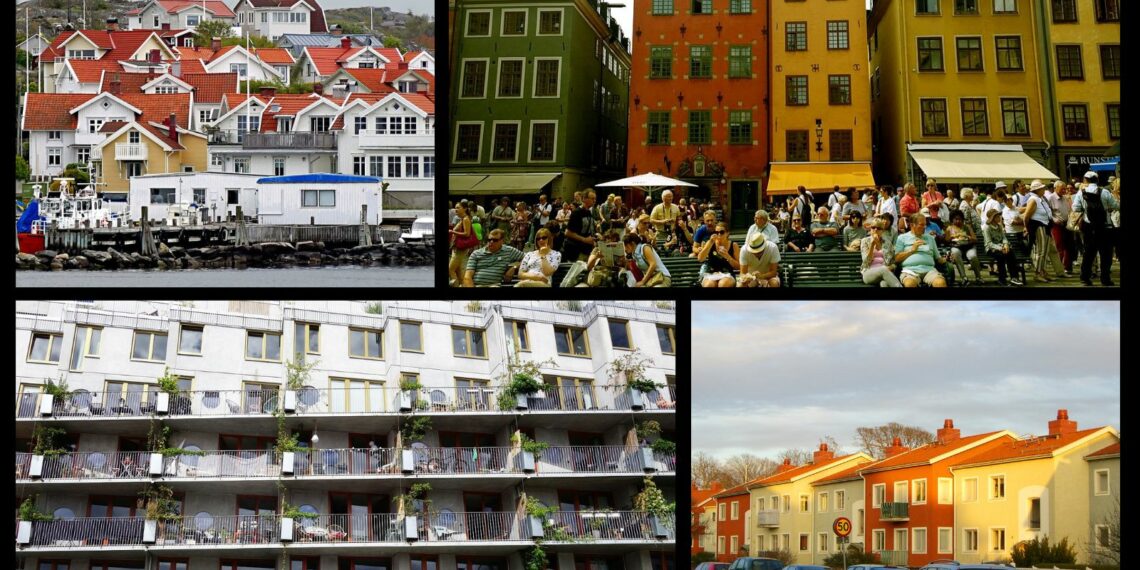 Collage of housing in Sweden