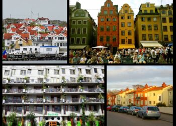Collage of housing in Sweden