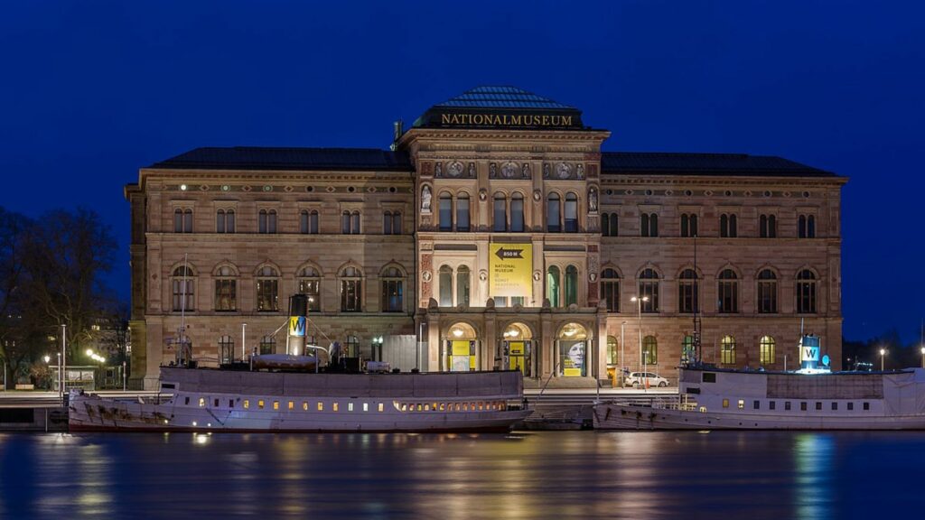 Outside view of Nationalmuseum in Stockholm.
