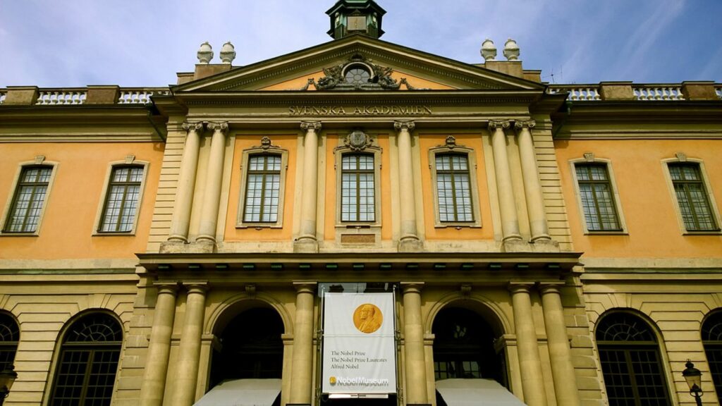 Outside image of Nobel Museum in Stockholm