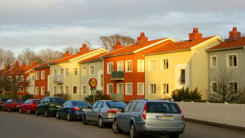 Suburban-style housing in Kalmar, Sweden