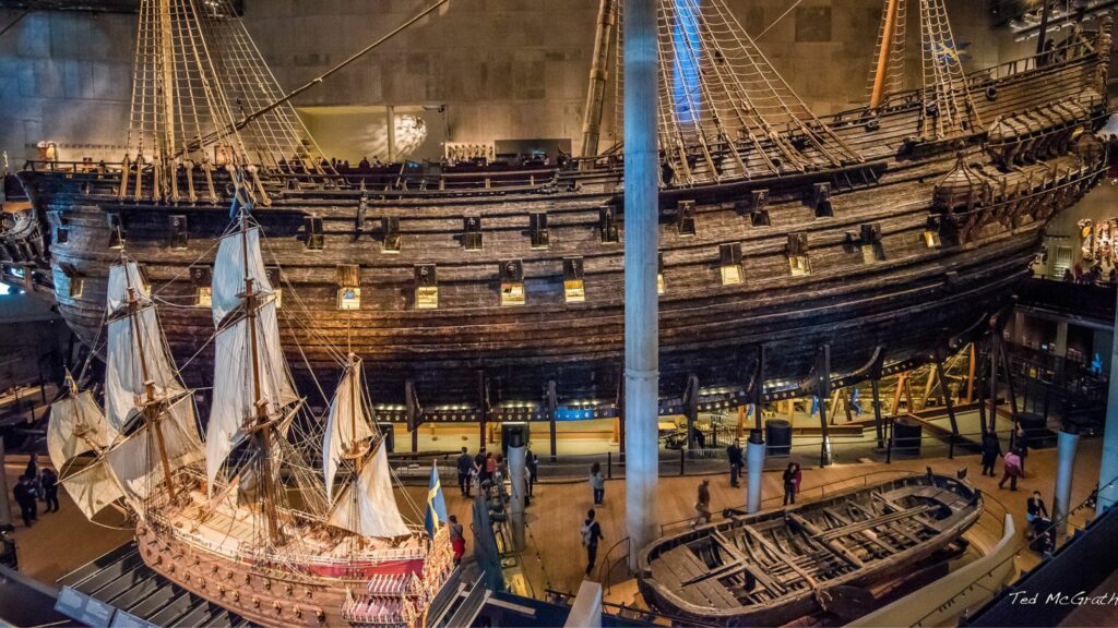 Inside view of Vasa Museum.