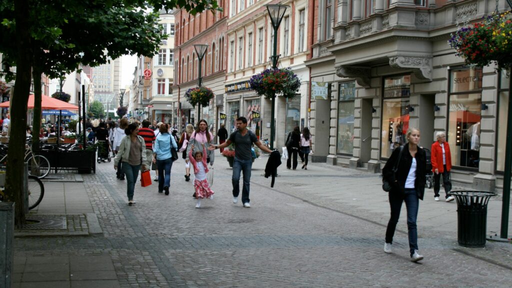 Shopping street in Malmo