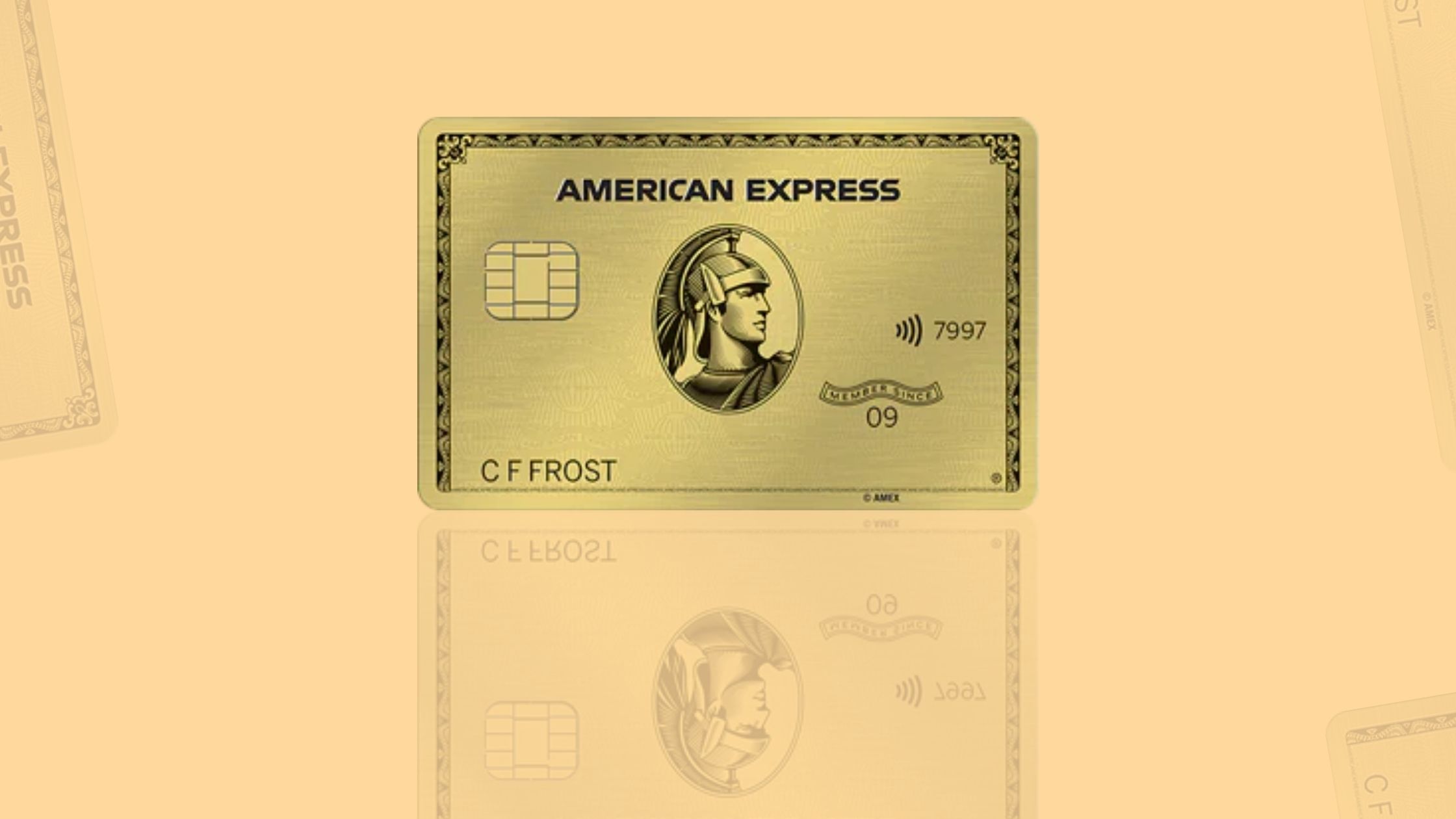 American express gold credit card.