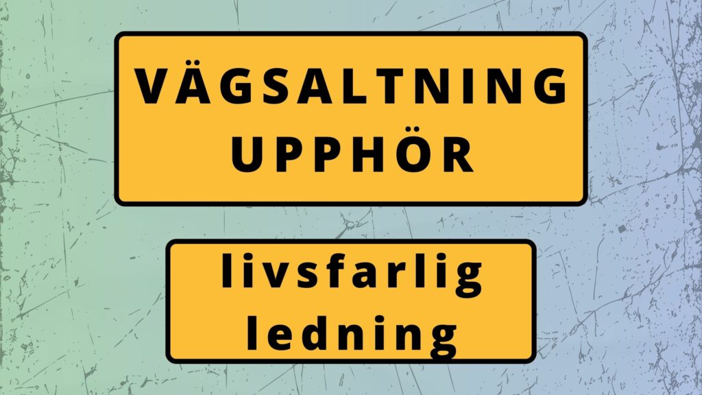 One of the informational signs in Sweden